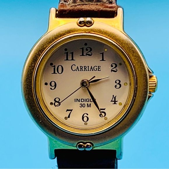 CARRIAGE By TIMEX Vintage 2003 Women’s Fashion Quartz Wristwatch Indiglo Working - Picture 1 of 16